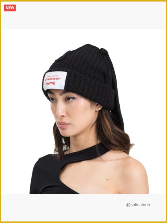 Hand Knitted Rabbit Ear Beanie Hat with Ear Flaps Y2k Cold Weather main image 5